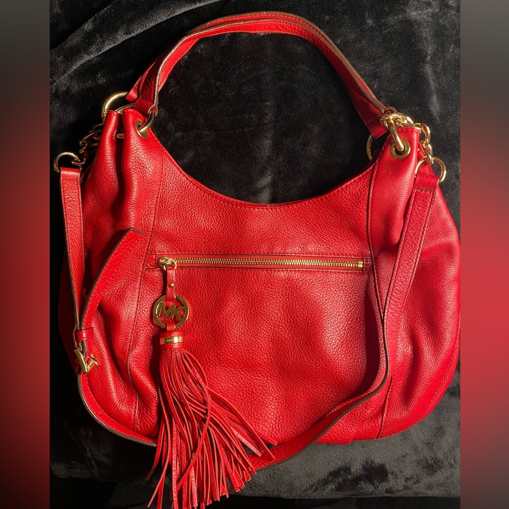 Michael Kors/Hobo bag with tassels/Red